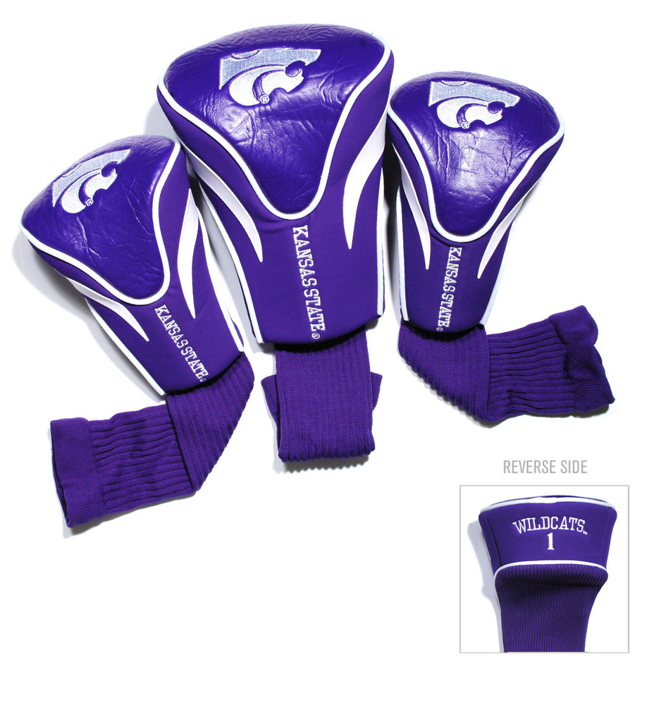 Kansas State Wildcats 3 Pack Embroidered Contour Golf Headcovers | Team Golf |21894