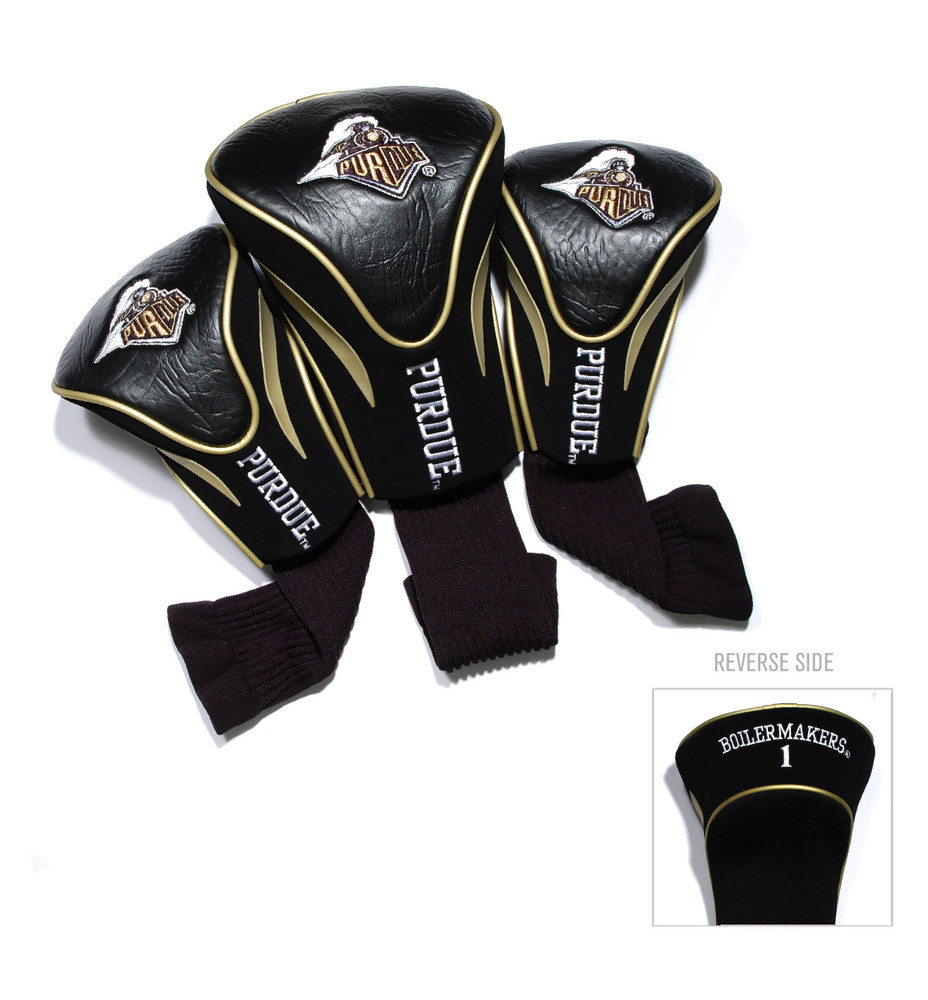 Purdue Boilermakers 3 Pack Embroidered Contour Golf Headcovers | Team Golf |23094