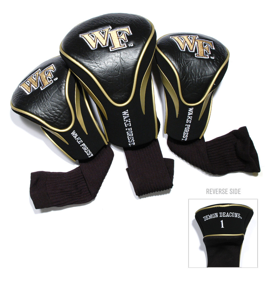 Wake Forest Demon Deacons 3 Pack Embroidered Contour Golf Headcovers | Team Golf |23894