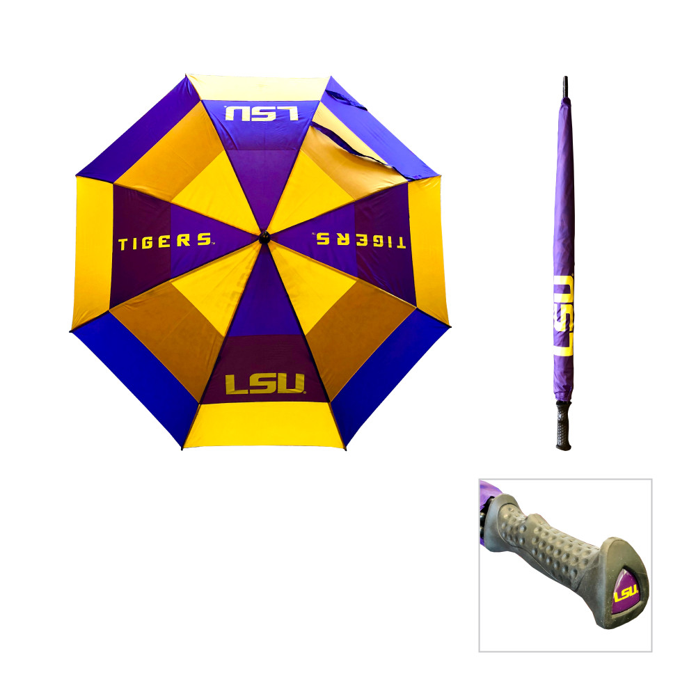 LSU Tigers 62" Double Canopy Wind Proof Golf Umbrella| Team Golf |22069
