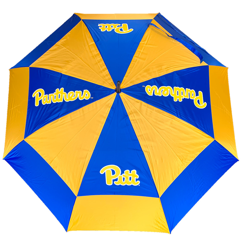 Pittsburgh Panthers 62" Double Canopy Wind Proof Golf Umbrella| Team Golf |23769