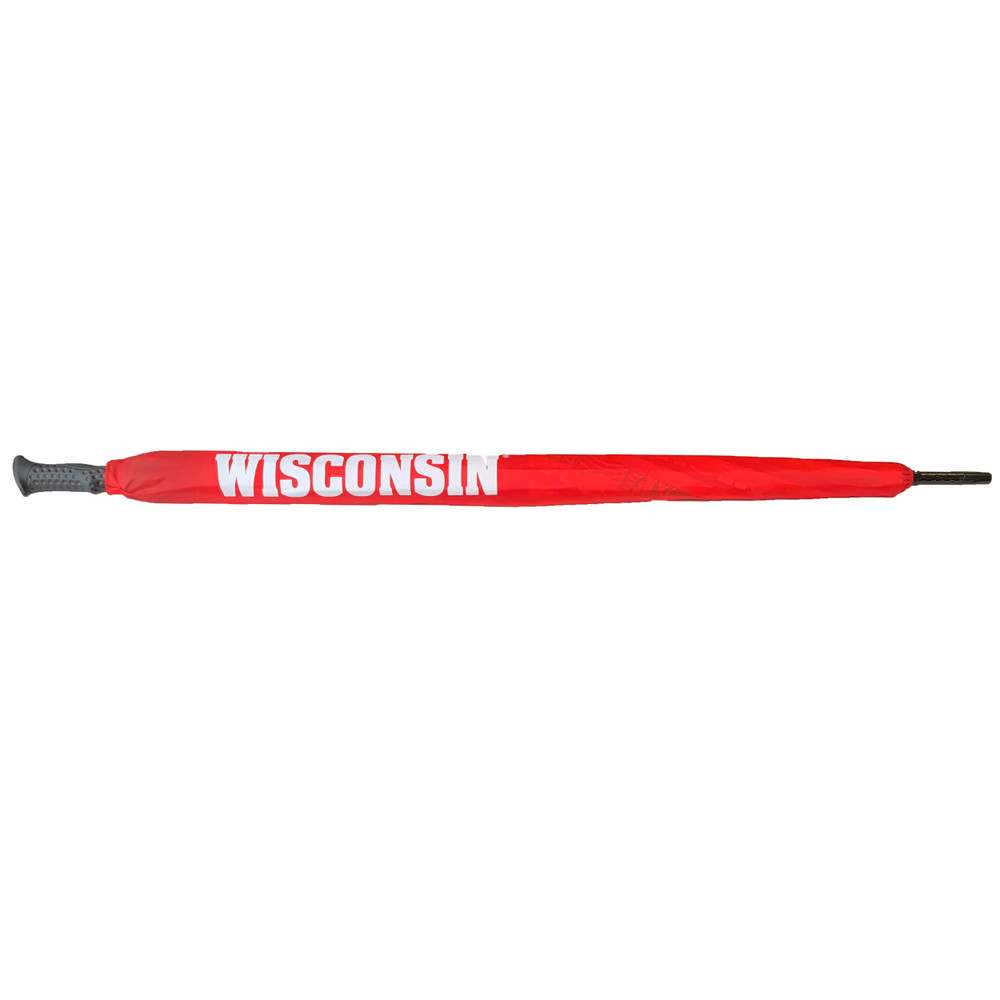 Wisconsin Badgers 62" Double Canopy Wind Proof Golf Umbrella| Team Golf |23969