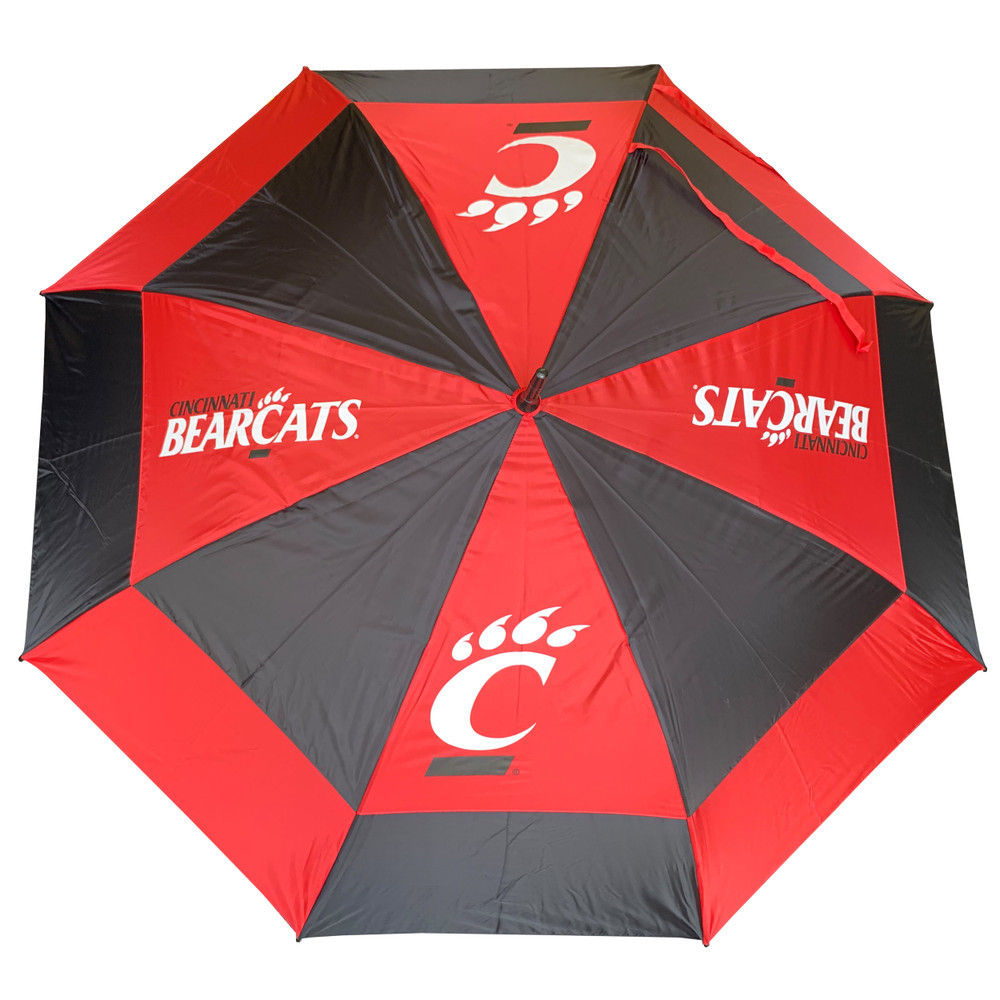 Cincinnati Bearcats 62" Double Canopy Wind Proof Golf Umbrella| Team Golf |24069