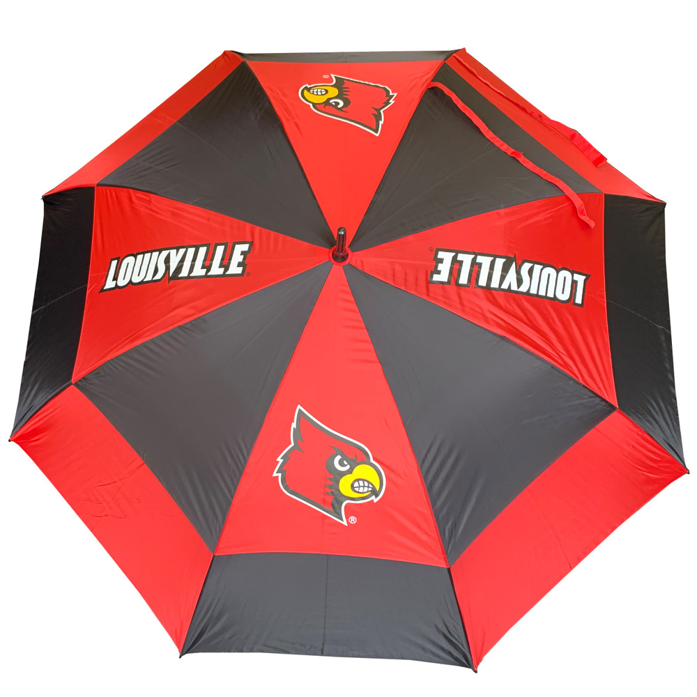 Louisville Cardinals 62" Double Canopy Wind Proof Golf Umbrella| Team Golf |24269