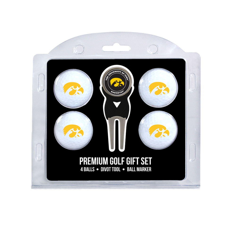 Iowa Hawkeyes 4 Golf Balls And Divot Tool Gift Set | Team Golf |21506