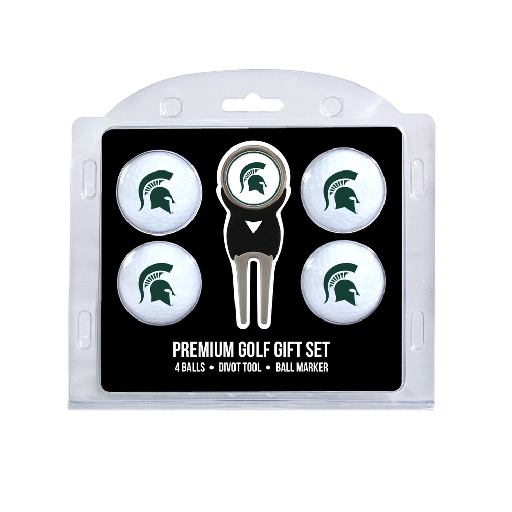 Michigan State Spartans 4 Golf Balls And Divot Tool Gift Set | Team Golf |22306