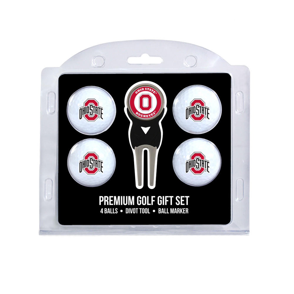Ohio State Buckeyes 4 Golf Balls And Divot Tool Gift Set | Team Golf |22806