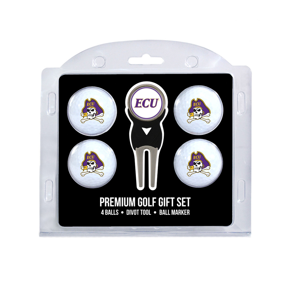 East Carolina Pirates 4 Golf Balls And Divot Tool Gift Set | Team Golf |24606