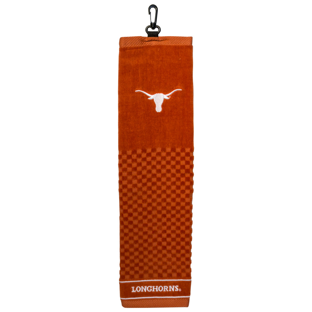 Texas Longhorns 16" X 22" Tri-Fold Embroidered Scrubber Golf Towel| Team Golf |23310