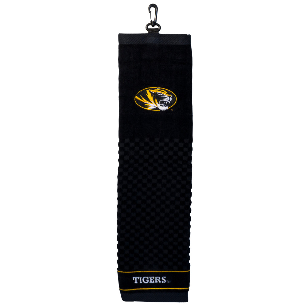 Missouri Tigers 16" X 22" Tri-Fold Embroidered Scrubber Golf Towel| Team Golf |24910