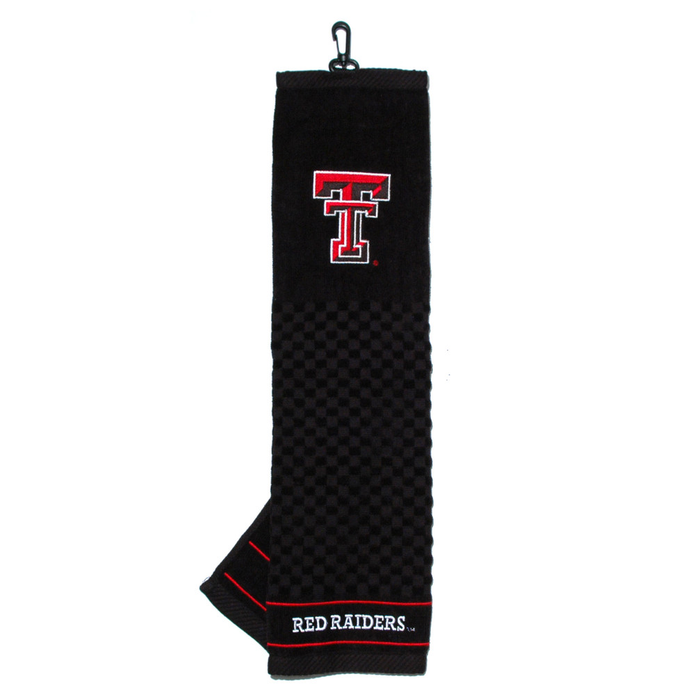 Texas Tech Red Raiders 16" X 22" Tri-Fold Embroidered Scrubber Golf Towel| Team Golf |25110