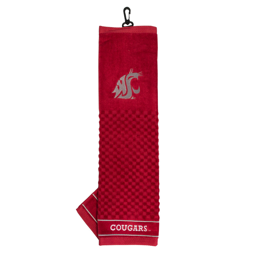 Washington State Cougars 16" X 22" Tri-Fold Embroidered Scrubber Golf Towel| Team Golf |46210