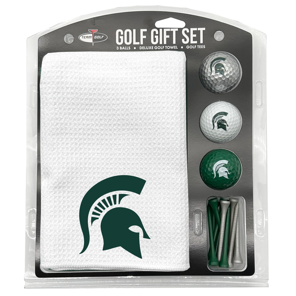 Michigan State Spartans 16" X 40" Microfiber Towel Golf Gift Set - White| Team Golf |22325