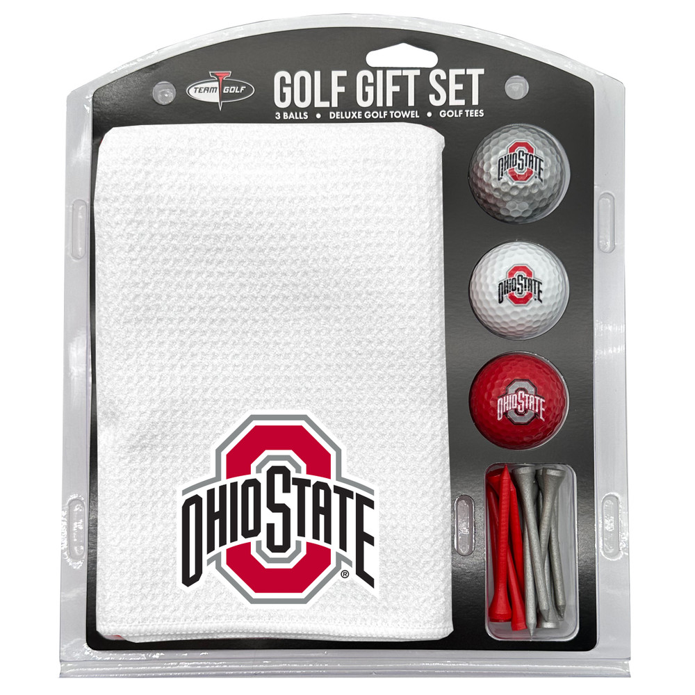 Ohio State Buckeyes 16" X 40" Microfiber Towel Golf Gift Set - White| Team Golf |22825