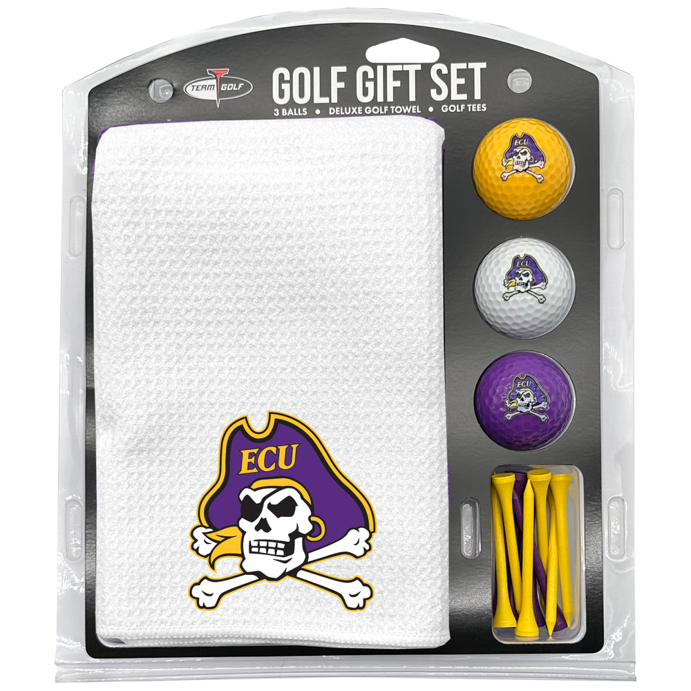 East Carolina Pirates 16" X 40" Microfiber Towel Golf Gift Set - White| Team Golf |24625
