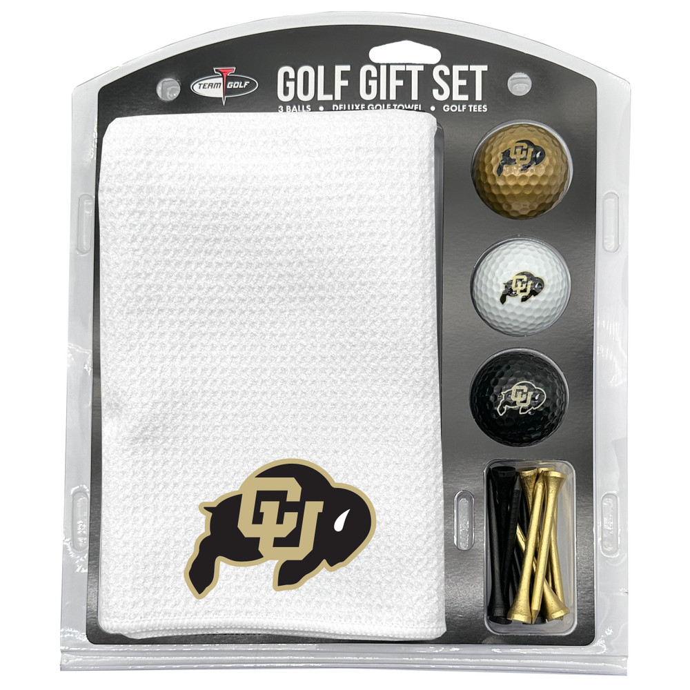 Colorado Buffaloes 16" X 40" Microfiber Towel Golf Gift Set - White| Team Golf |25725