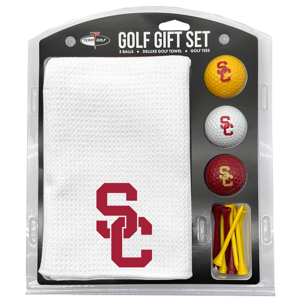 USC Trojans 16" X 40" Microfiber Towel Golf Gift Set - White| Team Golf |27225