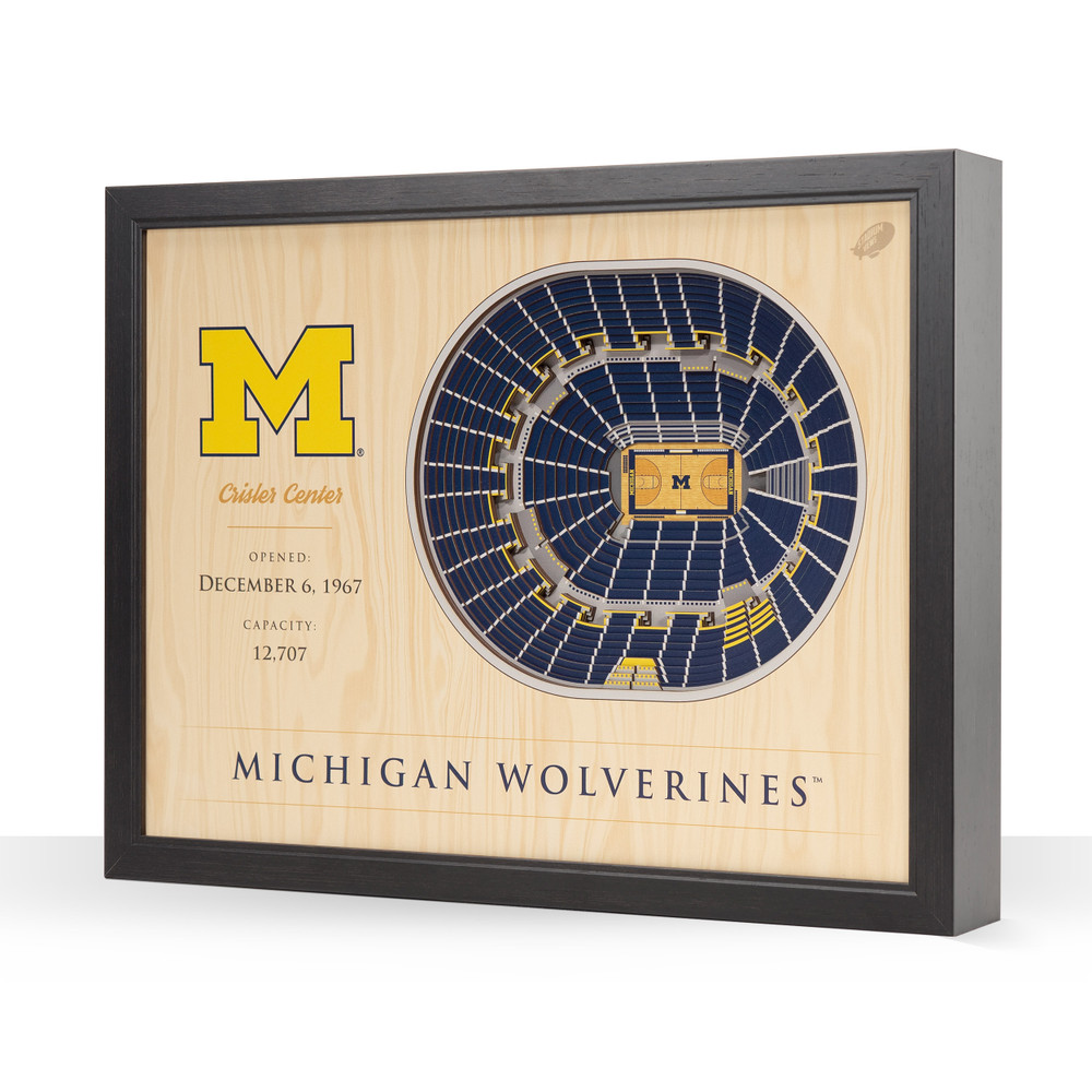 Michigan Wolverines Basketball 25-Layer StadiumView Wall Art |Stadium Views | 4605967