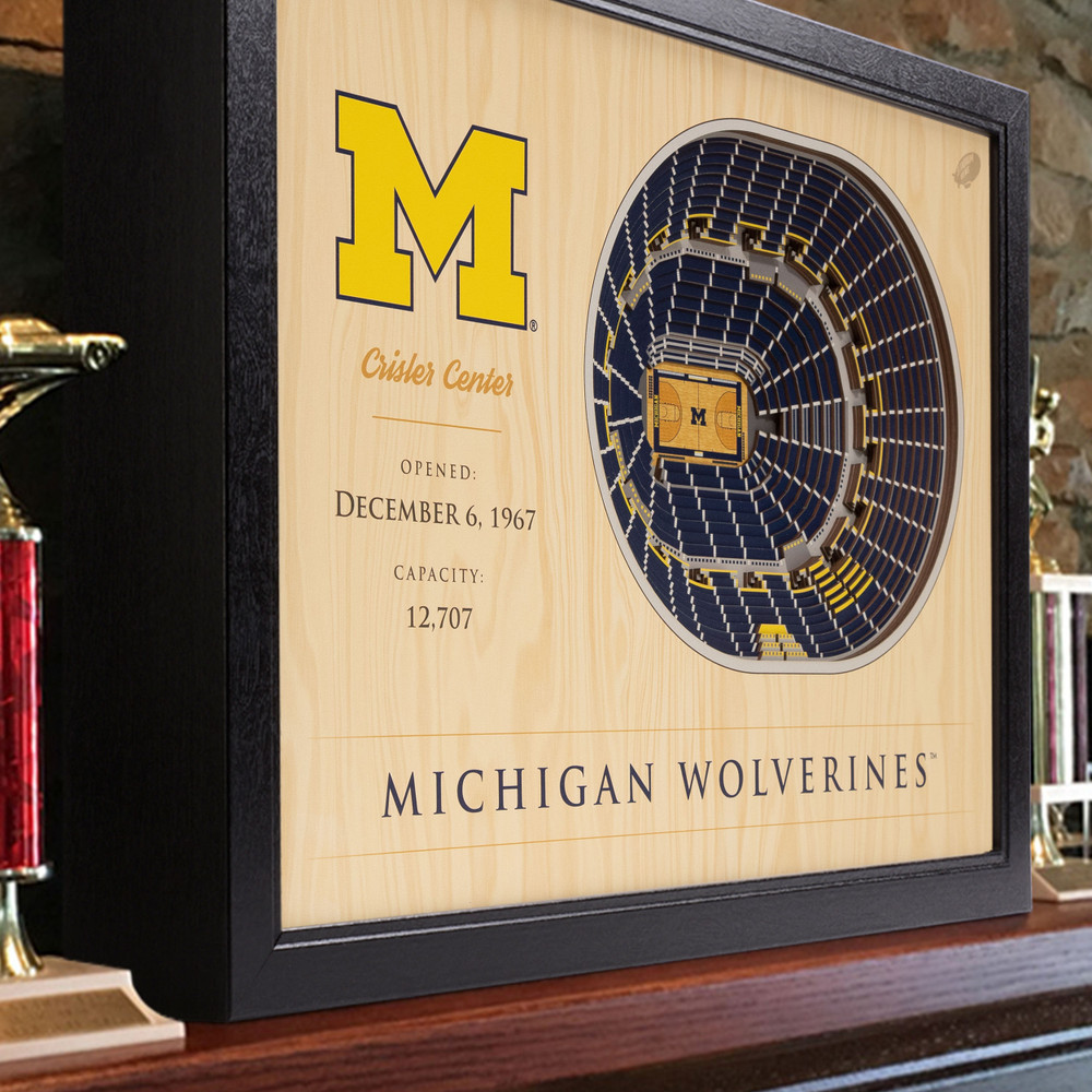 Michigan Wolverines Basketball 25-Layer StadiumView Wall Art |Stadium Views | 4605967