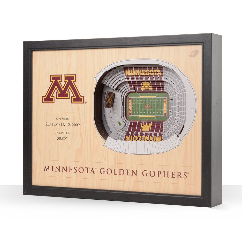 Minnesota Golden Gophers 25-Layer StadiumView Wall Art |Stadium Views | 5022821
