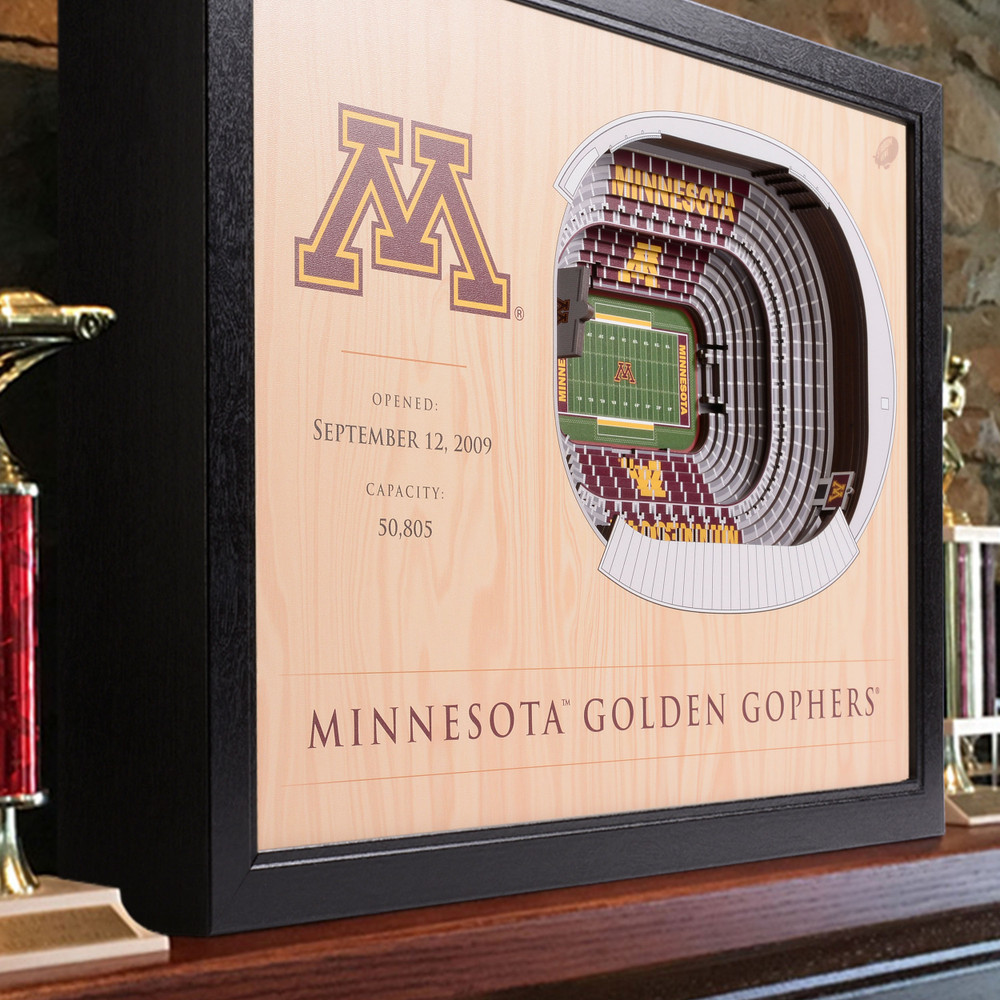 Minnesota Golden Gophers 25-Layer StadiumView Wall Art |Stadium Views | 5022821