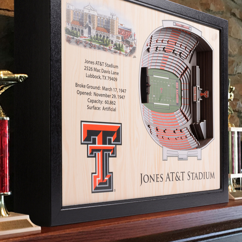 Texas Tech Red Raiders Football 25-Layer StadiumView Wall Art |Stadium Views | 9023067