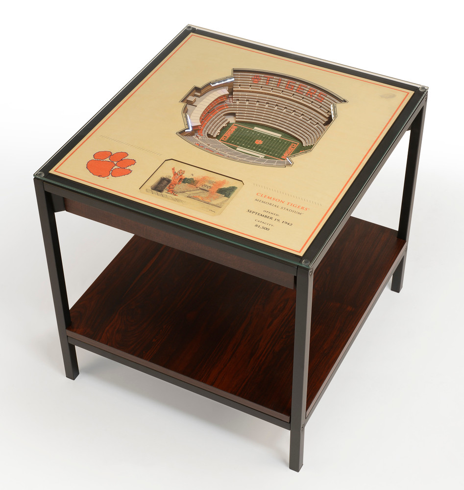 Clemson Tigers 25-Layer StadiumViews Lighted End Table | Stadium Views | 7010120