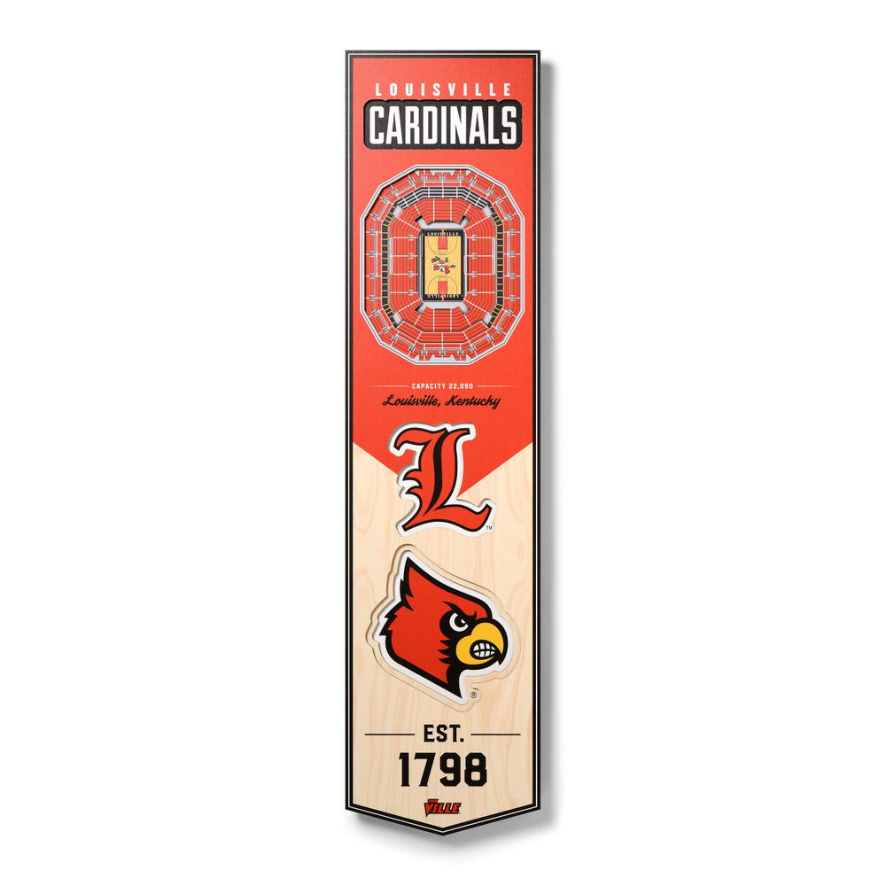 Louisville Cardinals 3D Stadium 8x32 Banner | Stadium Views | 0951995