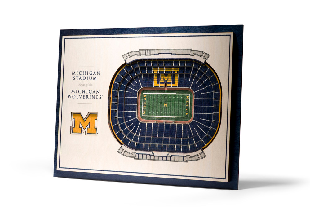 Michigan Wolverines 5-Layer StadiumView 3D Wall Art | Stadium Views | 5028441