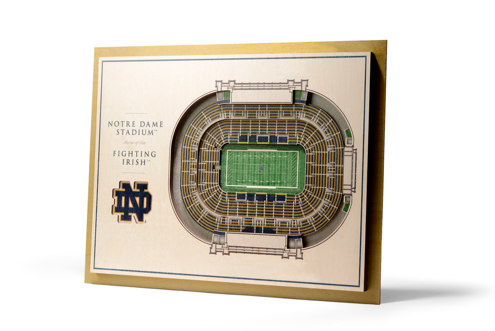 Notre Dame Fighting Irish 5-Layer StadiumView 3D Wall Art | Stadium Views | 5028519