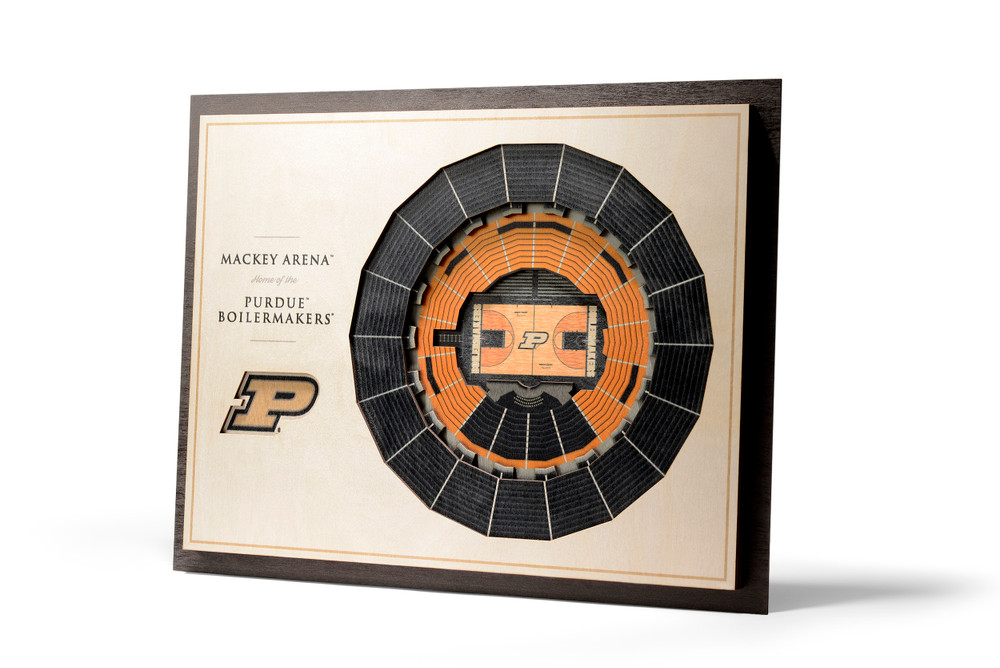 Purdue Boilermakers Basketball 5-Layer StadiumView 3D Wall Art | Stadium Views | 5028571