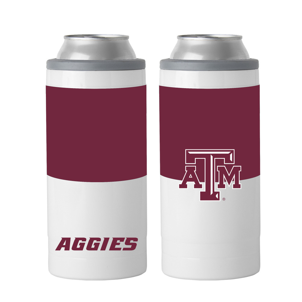 Texas A&M Aggies 12oz Colorblock Slim Can Coolie| Logo Brands |LGC219-S12C-11