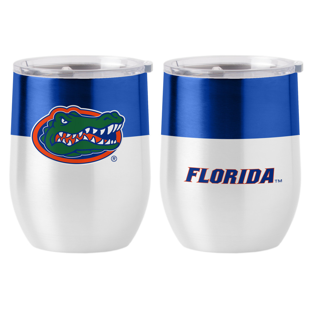 Florida Gators 16oz Colorblock Stainless Curved Beverage Tumbler| Logo Brands |LGC135-S16CB-11