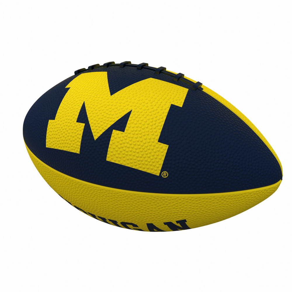 Michigan Wolverines Pinwheel Logo Junior Size Rubber Football| Logo Brands |LGC171-93JR-2