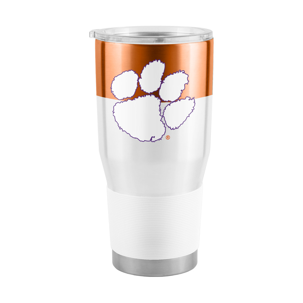 Clemson Tigers 30oz Colorblock Stainless Tumbler| Logo Brands |LGC123-S30T-11