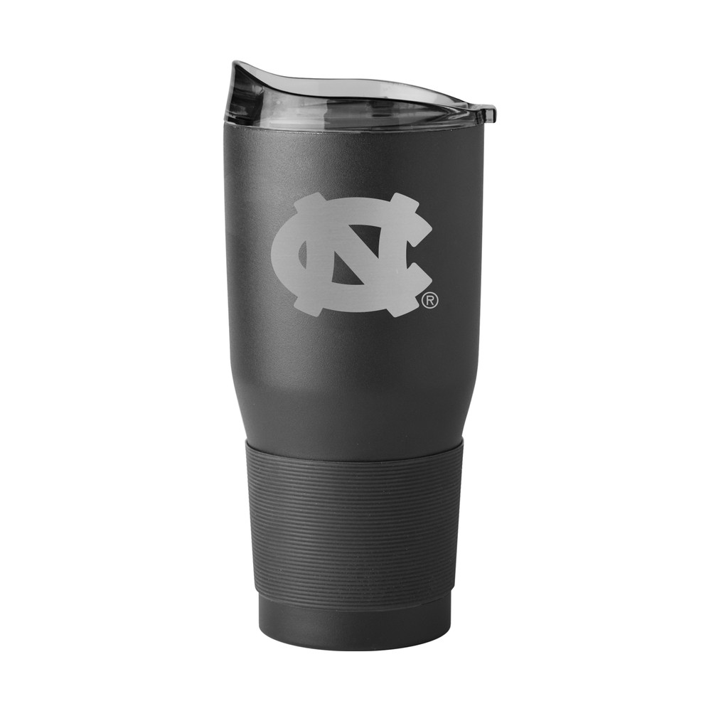 North Carolina Tar Heels Etch 30oz Black Powdercoat Tumbler| Logo Brands |LGC185-S30PT-BLK-9