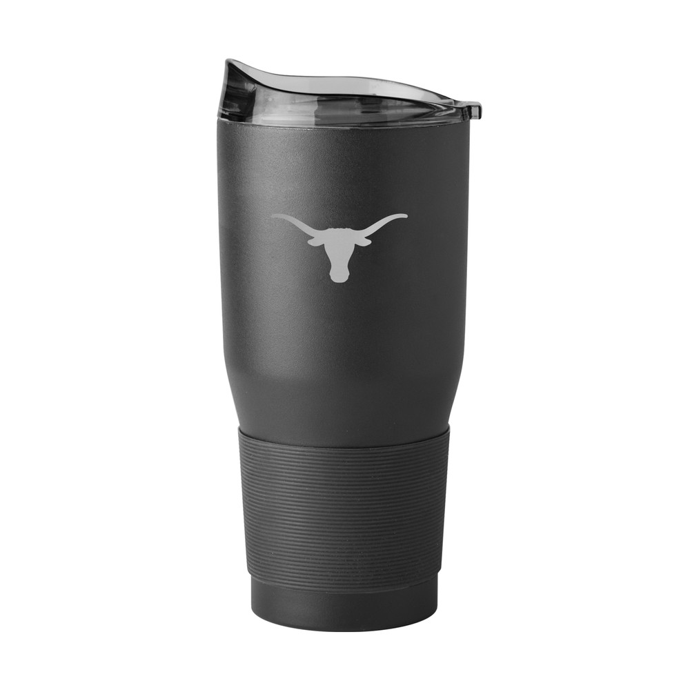 Texas Longhorns Etch 30oz Black Powder Coat Tumbler| Logo Brands |LGC218-S30PT-BLK-9