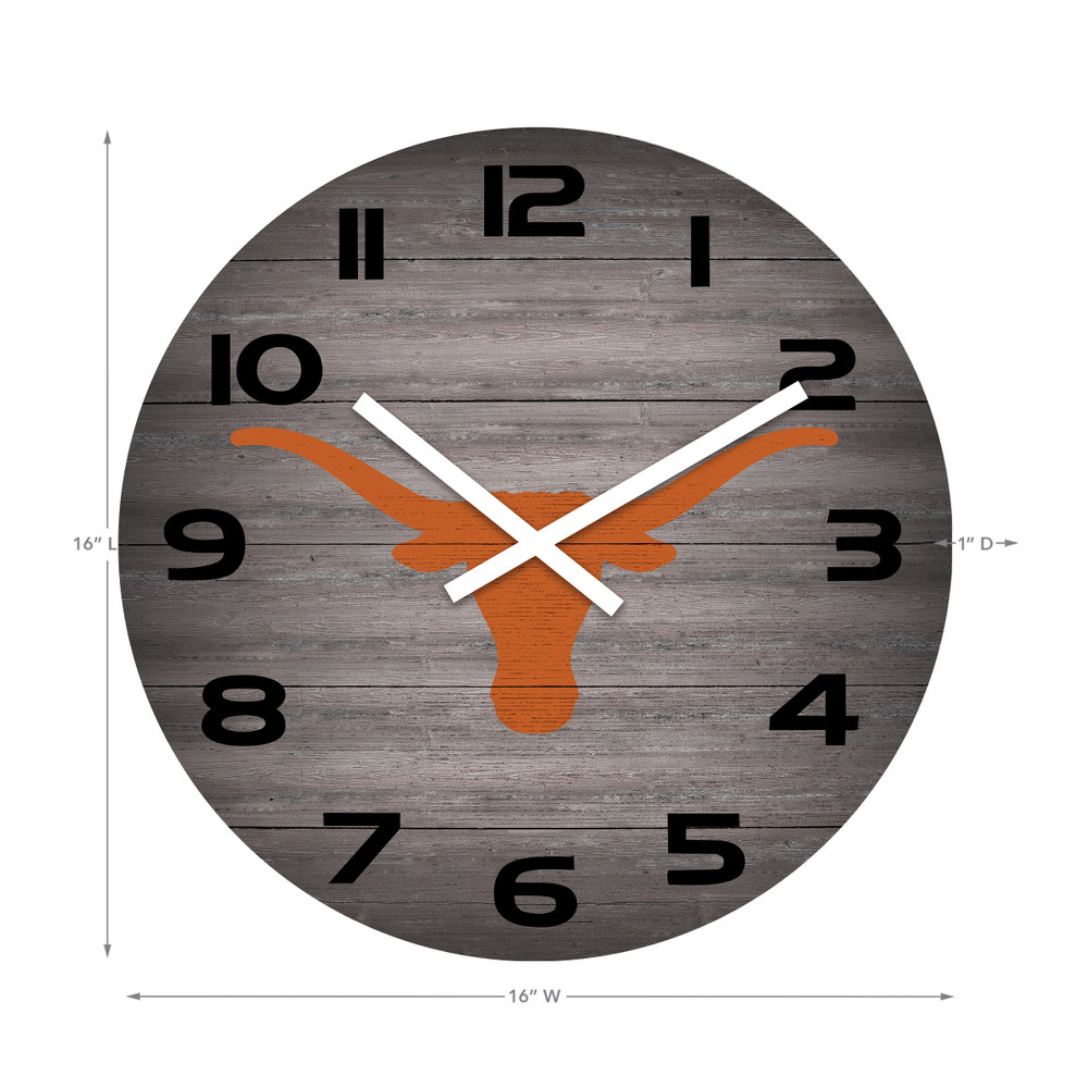 Texas University Weathered 16" Clock| Imperial |IMP661-3060