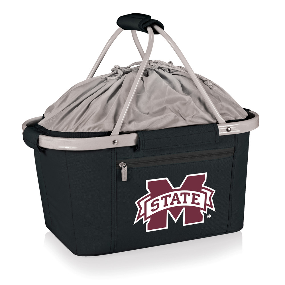 Mississippi State Bulldogs Metro Basket Collapsible Cooler Tote | Picnic Time | 645-00-175-384-0