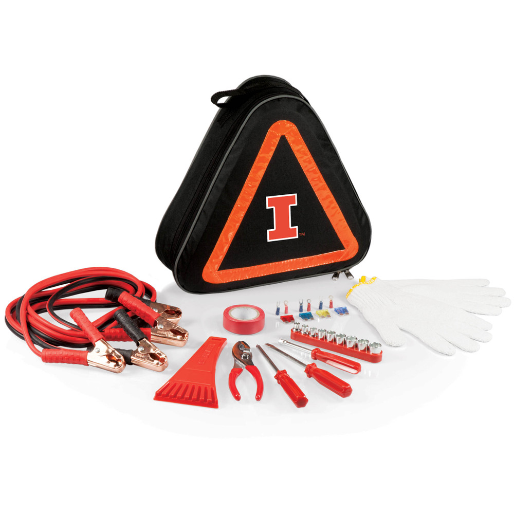 Illinois Fighting Illini Roadside Emergency Car Kit | Picnic Time | 699-00-179-214-0