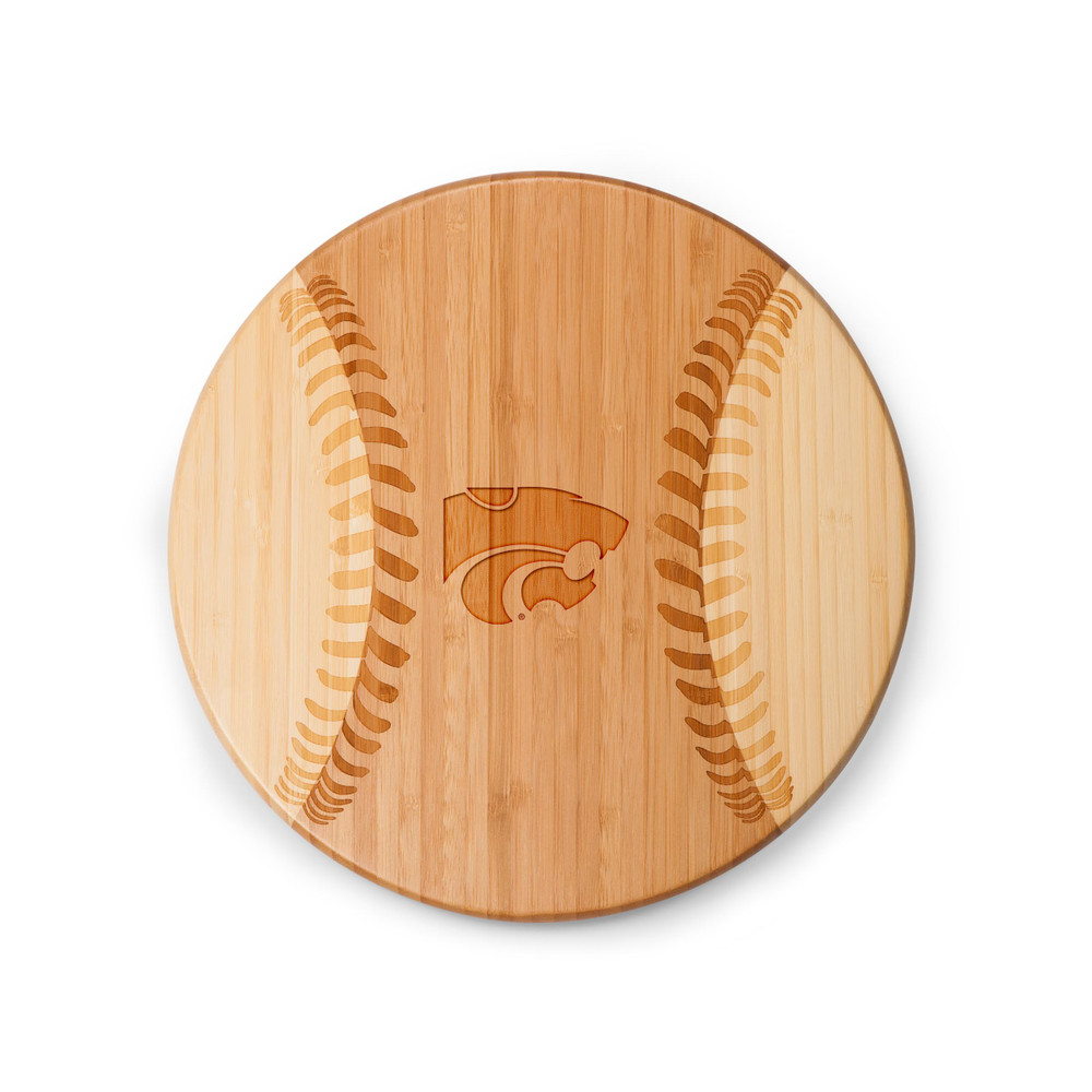 Kansas State Wildcats Home Run! Baseball Cutting Board & Serving Tray | Picnic Time | 894-00-505-253-0