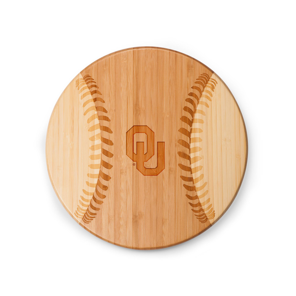 Oklahoma Sooners Home Run! Baseball Cutting Board & Serving Tray | Picnic Time | 894-00-505-453-0