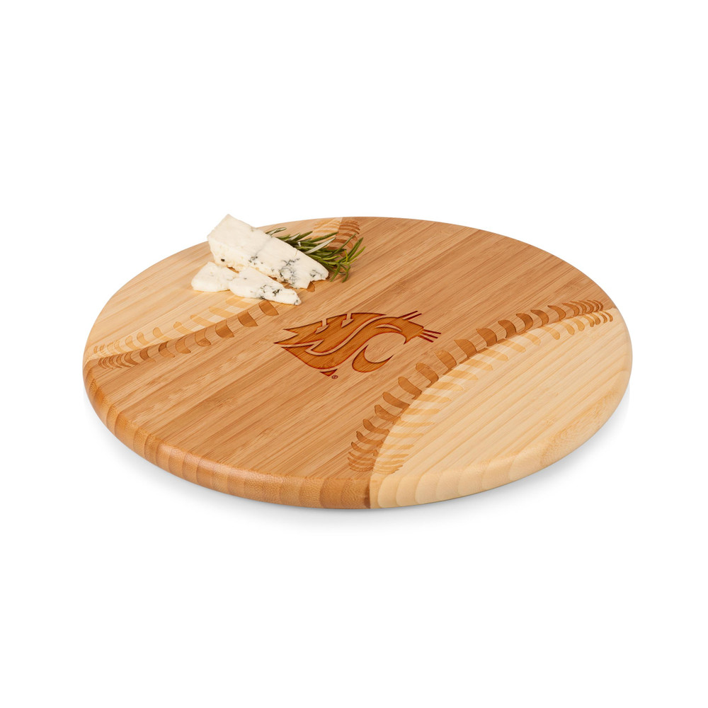 Washington State Cougars Home Run! Baseball Cutting Board & Serving Tray | Picnic Time | 894-00-505-633-0