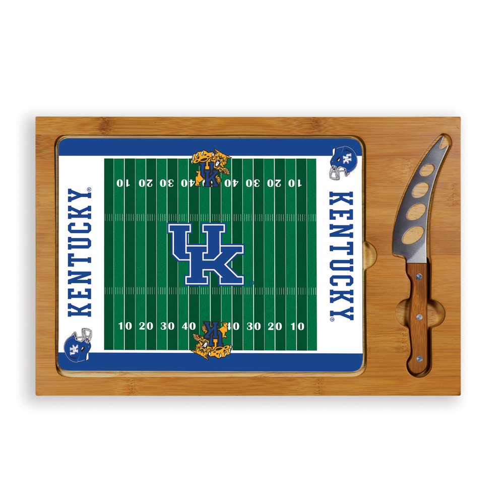Kentucky Wildcats Icon Glass Top Cutting Board & Knife Set | Picnic Time | 910-00-505-264-0