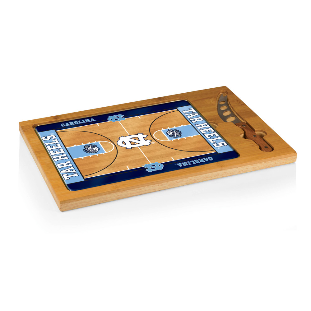 North Carolina Tar Heels Icon Glass Top Cutting Board & Knife Set | Picnic Time | 910-00-505-415-0