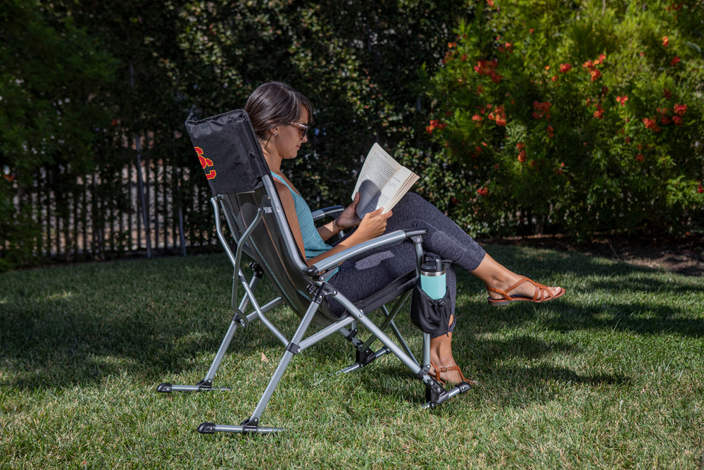 USC Trojans Outdoor Rocking Camp Chair | Picnic Time | 805-01-175-094-0