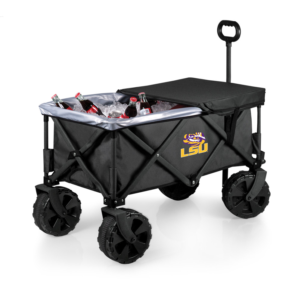 LSU Tigers Adventure Wagon Elite All-Terrain Portable Utility Wagon | Picnic Time | 741-85-679-294-0