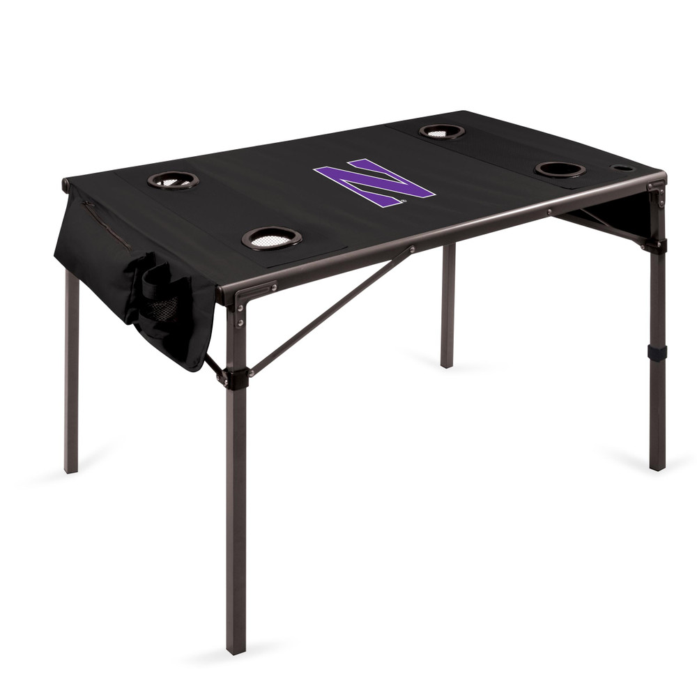 Northwestern Wildcats Travel Table Portable Folding Table | Picnic Time | 799-00-179-434-0