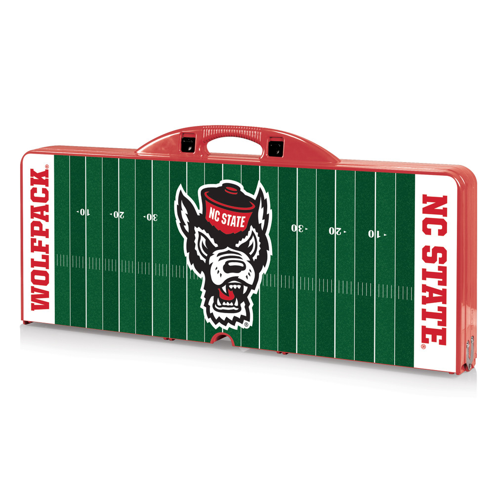 NC State Wolfpack Picnic Table Portable Folding Table with Seats | Picnic Time | 811-00-100-425-0