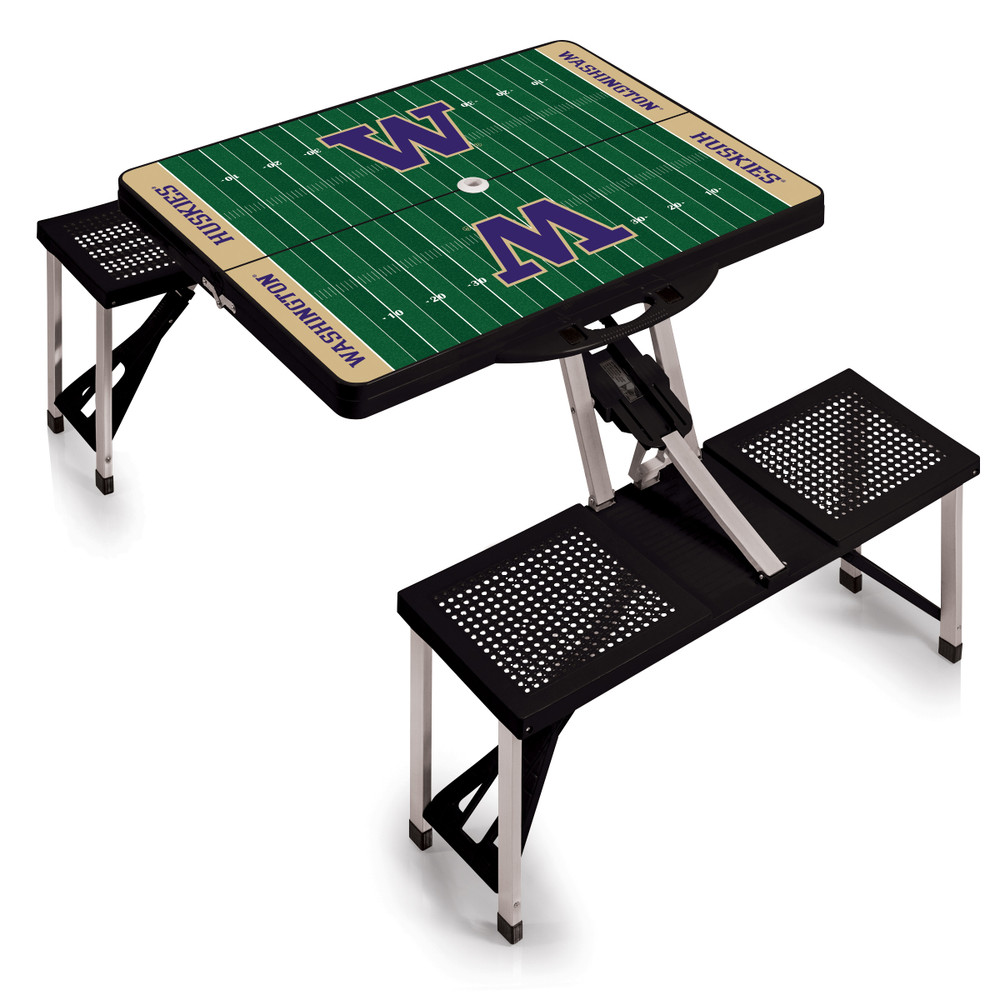 Washington Huskies Picnic Table Portable Folding Table with Seats | Picnic Time | 811-00-175-625-0